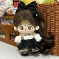 China Cotton Doll 20cm with skeleton - Asian girl with long hair in a dress