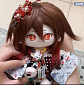 China Cotton Doll 20cm with skeleton - Asian girl with long hair