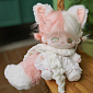 China Cotton Doll 20cm with skeleton - Pink fox girl