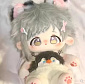China Cotton Doll 20cm with skeleton - Gray Cat-boy with paws