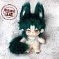 China Cotton Doll 20cm with skeleton - Green fox boy with long hair